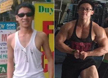 9X so huu co bung 6 mui sau khi tang 28 kg hinh anh