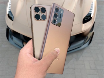 iPhone 12 Pro doi dau voi Galaxy Note20 Ultra trong bo anh concept hinh anh