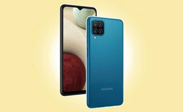 Galaxy A12 ra mat - 4 camera sau, pin 5.000 mAh, gia 4,3 trieu dong hinh anh