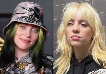 Billie Eilish nhuom toc mau bach kim hinh anh