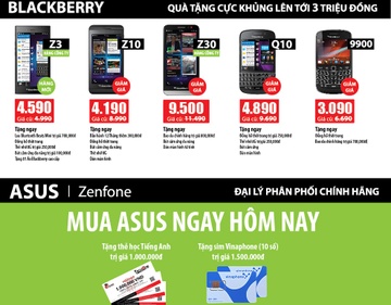Blackberry, Asus Zenfone giam gia 50% chao don tan sinh vien hinh anh