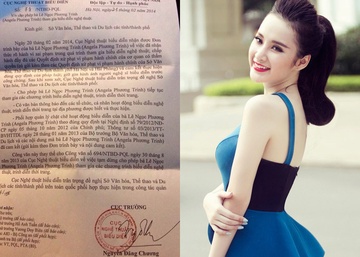 Angela Phuong Trinh nhan giay phep bieu dien chinh thuc hinh anh
