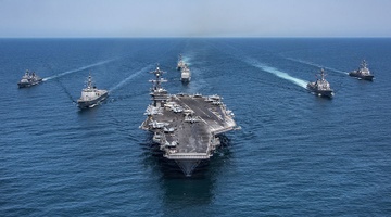 My can nhac ran de Trieu Tien bang tau san bay va may bay chien luoc hinh anh