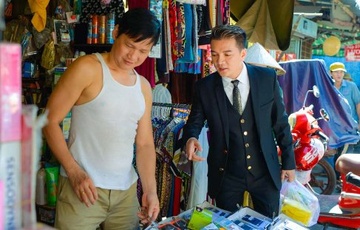 Dam Vinh Hung di cho mua do sau khi quay MV hinh anh