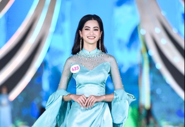 Thi sinh trinh dien ao dai o Hoa hau Viet Nam 2020 hinh anh