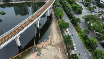 Ha Noi chi dao kiem tra vu lap 6.500 m2 ho Hoang Cau hinh anh