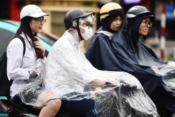 Mien Bac lai don khong khi lanh, mua lon hinh anh