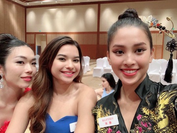 Tieu Vy vao vong 2 tai nang Miss World nho hat 'Lac troi' cua Son Tung hinh anh