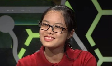 Nu sinh tra loi dung 11/11 cau phan thi Khoi dong Olympia hinh anh