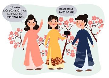Nhung cam xuc thu vi cua con gai khi Tet den hinh anh