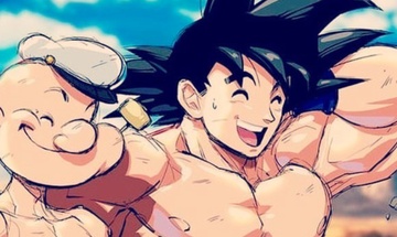 Thuy thu Popeye ket hop voi Goku trong phien ban truyen moi hinh anh