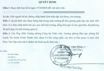 DH Nong Lam TP.HCM dinh chi, buoc thoi hoc nhieu sinh vien nho thi ho hinh anh