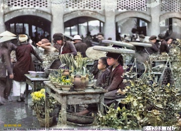 Cho Tet Ha Noi 100 nam truoc qua anh hinh anh