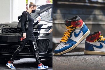 Hailey Bieber xuong pho voi giay Nike hon 1.700 USD hinh anh
