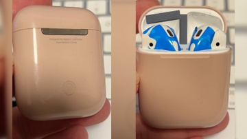 Apple tung thu nghiem AirPods mau hong, tim hinh anh