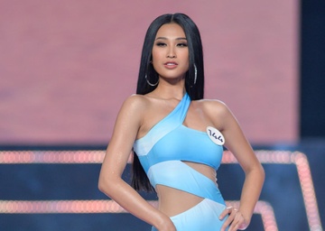Dan thi sinh Hoa hau Hoan vu goi cam voi bikini hinh anh