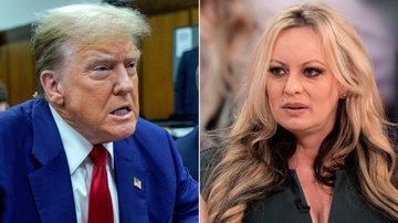 Phien toa xu vu ong Trump chi tien de ngoi sao khieu dam im lang hinh anh
