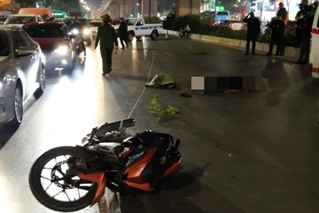 Tam giu thanh nien lai xe may tong chet 2 nguoi o Ha Noi hinh anh