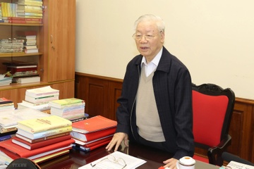 Tong bi thu Nguyen Phu Trong chu tri cuoc hop lanh dao chu chot hinh anh