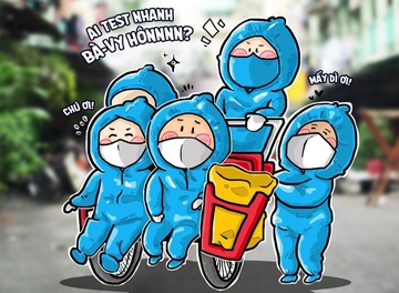 Thu nho hinh anh xuc dong cua TNV o TP.HCM vao tranh ve hinh anh