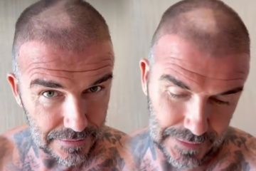 Beckham khoe ảnh cạo trọc đầu