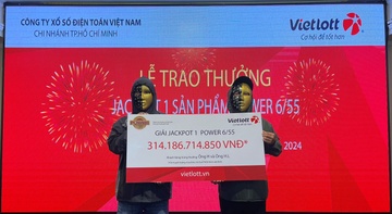 Vietlott thu gan 8.000 ty/nam, chi hon 4.300 ty dong tra thuong hinh anh