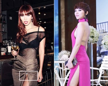 Nhung chiec vay xe gay thot tim cua sao Viet hinh anh