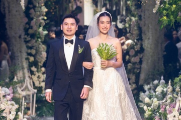 Dang sau chiec vay cuoi cua Do My Linh tren le duong hinh anh