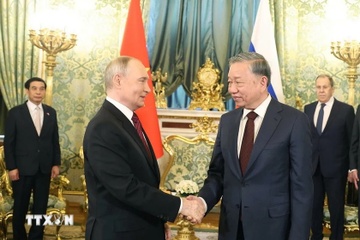 Tổng Bí thư Tô Lâm hội đàm hẹp với Tổng thống Nga Vladimir Putin