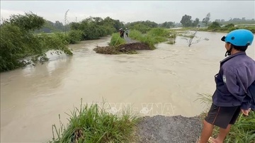 Binh Duong: Vo bo bao Suoi Giua, nuoc tran vao 3 phuong o Thu Dau Mot hinh anh