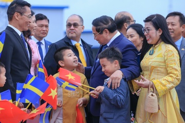 Thu tuong toi Stockholm, bat dau tham chinh thuc Thuy Dien hinh anh