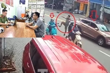 Lời khai của người đàn ông đạp nữ tài xế xe ôm ngã nhào ở Bình Dương