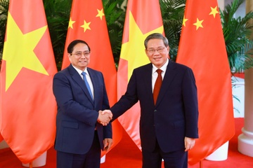 Thu tuong Pham Minh Chinh hoi dam voi Thu tuong Trung Quoc hinh anh