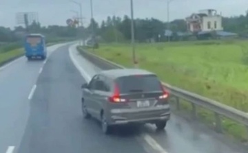Lui xe tren cao toc, nu tai xe bi phat 35 trieu dong hinh anh