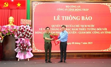 Giam doc Cong an Dong Thap duoc thang ham len Thieu tuong hinh anh