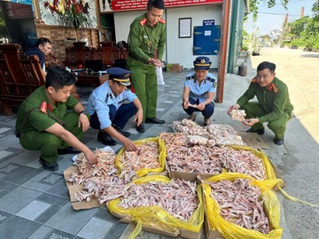 Phat hien 350 kg chan ga khong ro nguon goc tai cong ty thuc pham sach hinh anh