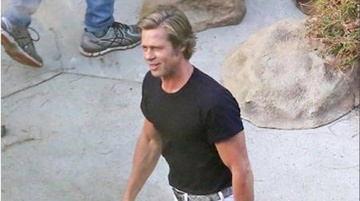 Brad Pitt vui ve tren phim truong sau thoa thuan nuoi con voi vo cu hinh anh