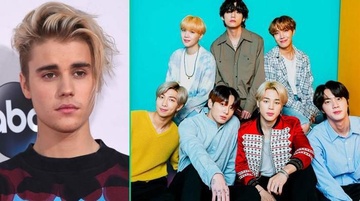 Justin Bieber ve chung cong ty quan ly voi BTS hinh anh