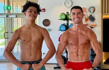 Chieu cao dang kinh ngac cua con trai Ronaldo hinh anh