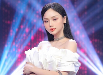 Miu Le cham dien vay ao khoe eo thon sau khi giam can hinh anh