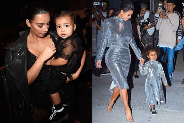 Con gai Kim Kardashian va Kanye West toan mac do hieu hinh anh