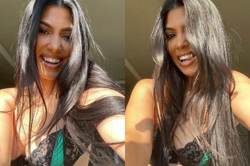 Kourtney Kardashian gan da quy len rang hinh anh