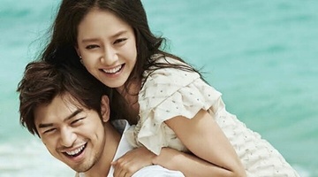 Song Ji Hyo va Tran Ba Lam nhu vo chong son tren tap chi hinh anh