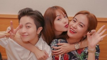 Gil Le, Hoang Thuy Linh cung du sinh nhat Minh Hang hinh anh