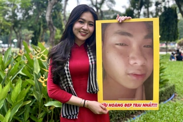 Co gai cho gan 24 tieng de gap nguoi yeu trong le dieu binh 30/4 hinh anh