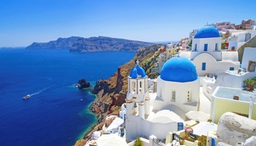 Sac mau ruc ro tren 'hon dao cua nhung thien than' Santorini hinh anh