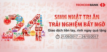 Don tuoi 24, Techcombank danh nhieu uu dai lon cho khach hang hinh anh