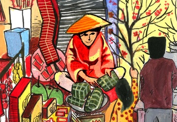 6 khung canh gian di goi nho Tet truyen thong hinh anh