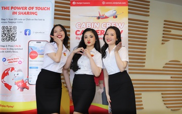 Tung bung ngay hoi tuyen sinh tiep vien hang khong Vietjet hinh anh