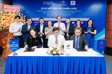 Long Chau hop tac phat trien duoc pham cung Vien Cong nghe Tien tien hinh anh